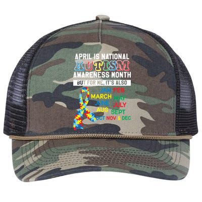 Every Month Is Autism Month Retro Rope Trucker Hat Cap