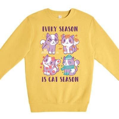 Every Season Is Cat Season Premium Crewneck Sweatshirt