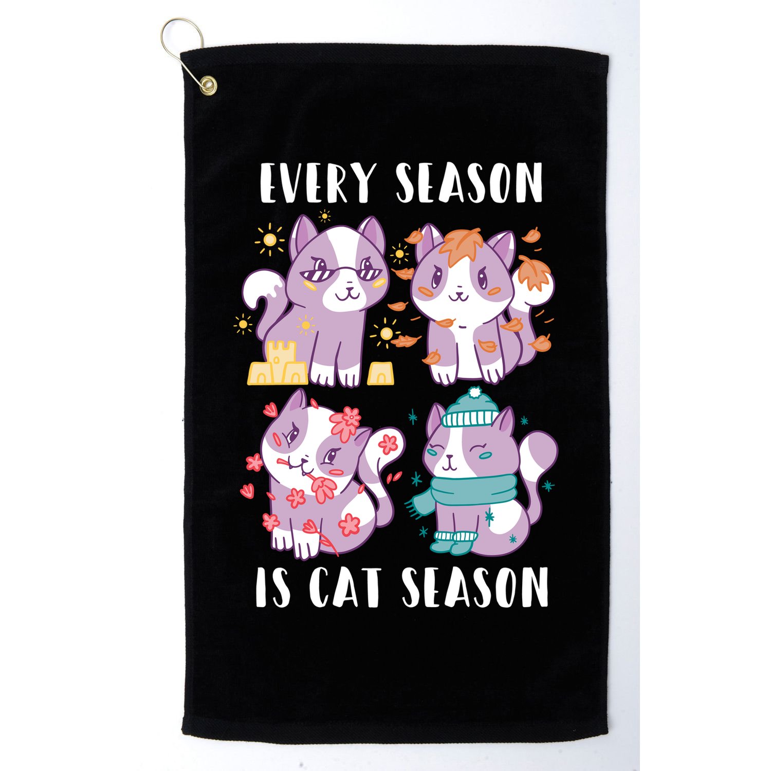 Every Season Is Cat Season Golf Towel