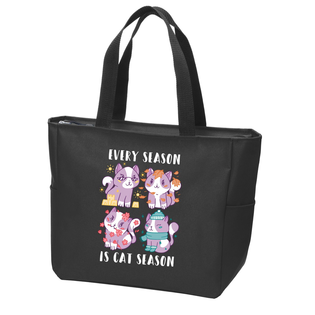 Every Season Is Cat Season Zip Tote Bag