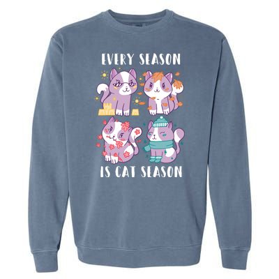 Every Season Is Cat Season Garment-Dyed Sweatshirt