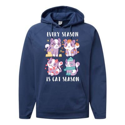 Every Season Is Cat Season Performance Fleece Hoodie