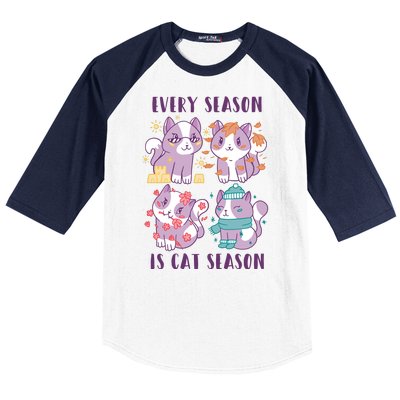 Every Season Is Cat Season Baseball Sleeve Shirt