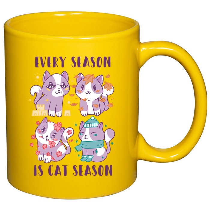 Every Season Is Cat Season 11oz C Handle Ceramic Mug