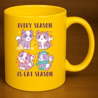 Every Season Is Cat Season 11oz C Handle Ceramic Mug