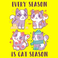 Every Season Is Cat Season 11oz C Handle Ceramic Mug