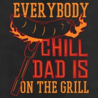 Everybody Chill Dad Is On The Grill Adult Drive Performance Visor