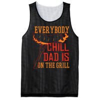 Everybody Chill Dad Is On The Grill Mesh Reversible Basketball Jersey Tank