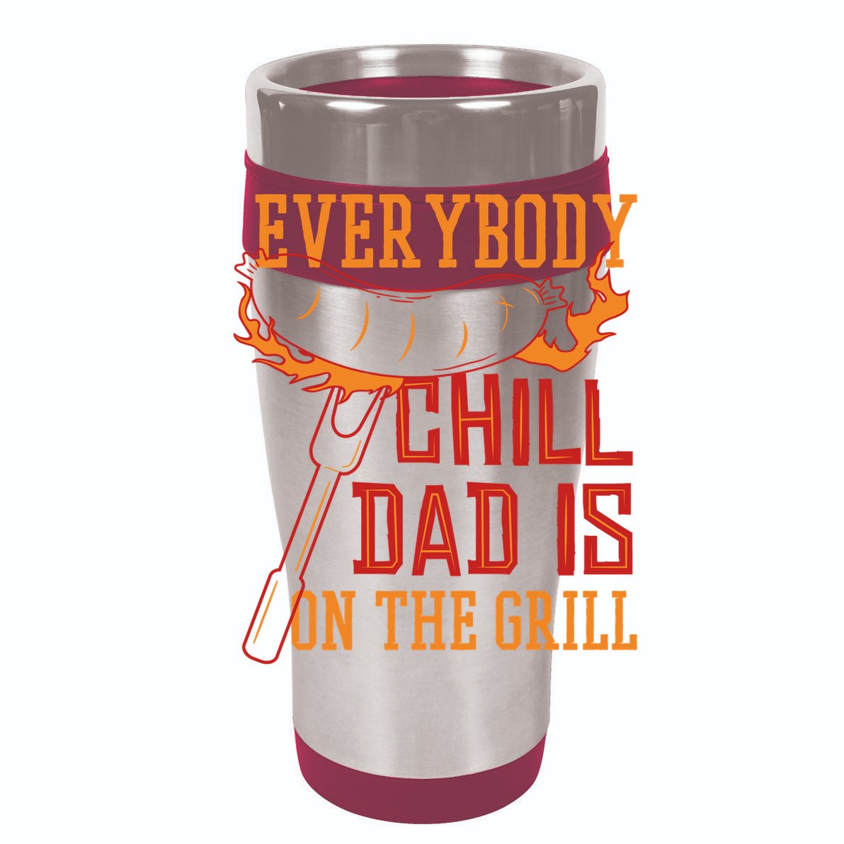 Everybody Chill Dad Is On The Grill Golf Towel