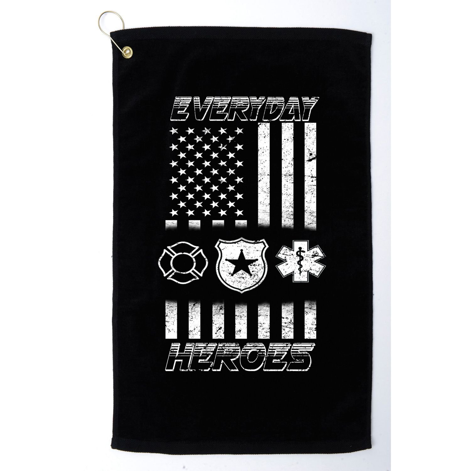 Everyday Heroes Firefighters  EMT Police Golf Towel