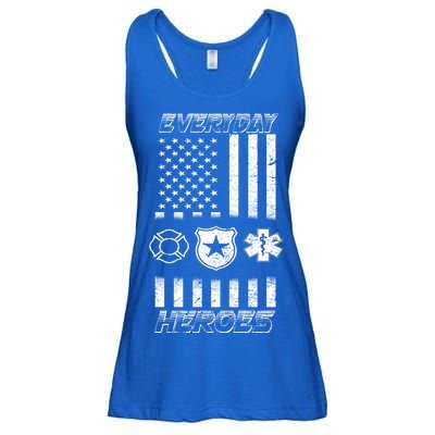 Everyday Heroes Firefighters  EMT Police Ladies Essential Flowy Tank