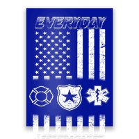 Everyday Heroes Firefighters  EMT Police Poster