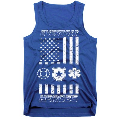 Everyday Heroes Firefighters  EMT Police Tank Top