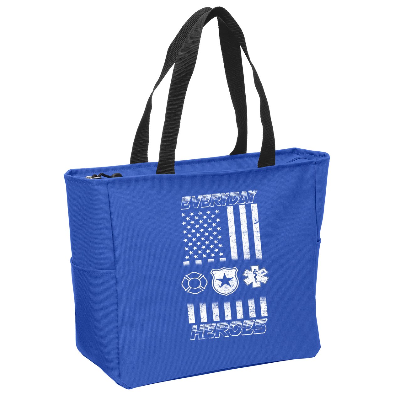 Everyday Heroes Firefighters  EMT Police Zip Tote Bag