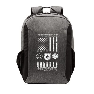 Everyday Heroes Firefighters  EMT Police Vector Backpack