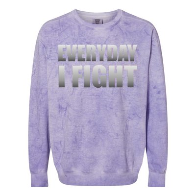 Everyday I Fight Cancer Tribute Colorblast Crewneck Sweatshirt