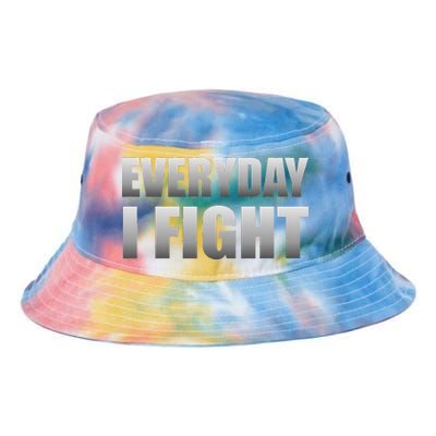 Everyday I Fight Cancer Tribute Tie Dye Newport Bucket Hat