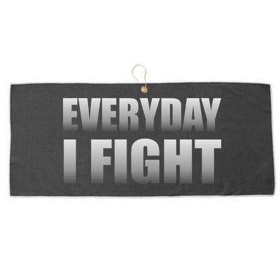 Everyday I Fight Cancer Tribute Large Microfiber Waffle Golf Towel