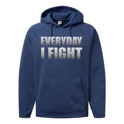 Everyday I Fight Cancer Tribute Performance Fleece Hoodie