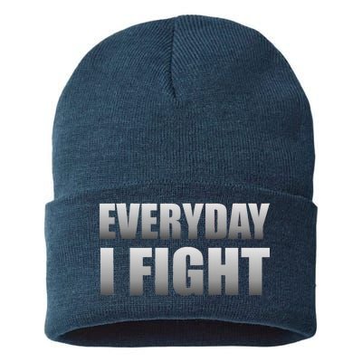 Everyday I Fight Cancer Tribute Sustainable Knit Beanie