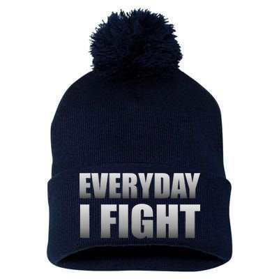 Everyday I Fight Cancer Tribute Pom Pom 12in Knit Beanie