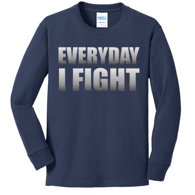 Everyday I Fight Cancer Tribute Kids Long Sleeve Shirt