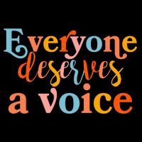 Everyone Deserves A Voice Drawstring Bag