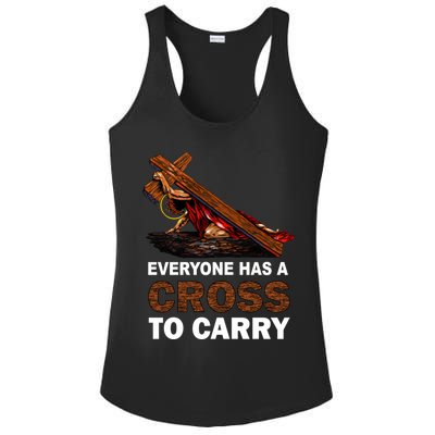 Everyone Has A Cross To Carry Jesus Ladies PosiCharge Competitor Racerback Tank