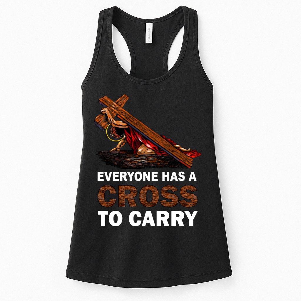 Everyone Has A Cross To Carry Jesus Womens Tank Top