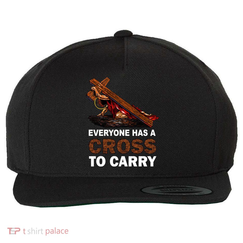 Everyone Has A Cross To Carry Jesus Wool Snapback Cap