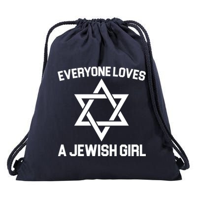 Everyone Loves a Jewish Girl Drawstring Bag