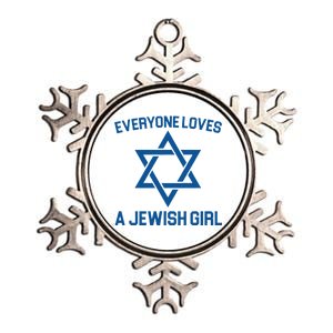 Everyone Loves a Jewish Girl Metallic Star Ornament