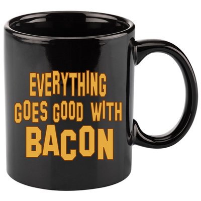 Everything Goes Good With Bacon 11oz C Handle Ceramic Mug