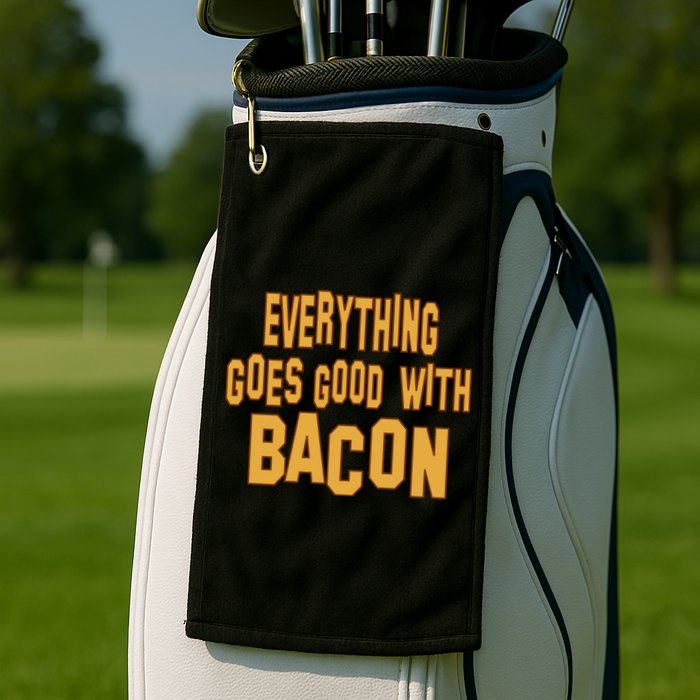 Everything Goes Good With Bacon Golf Towel