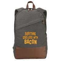 Everything Goes Good With Bacon Cotton Canvas Backpack