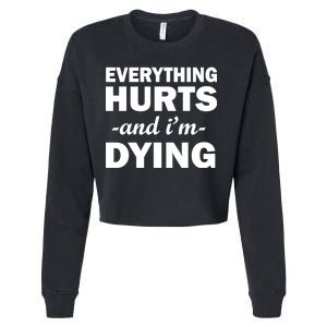 Everything Hurts And I'm Dying Cropped Pullover Crew