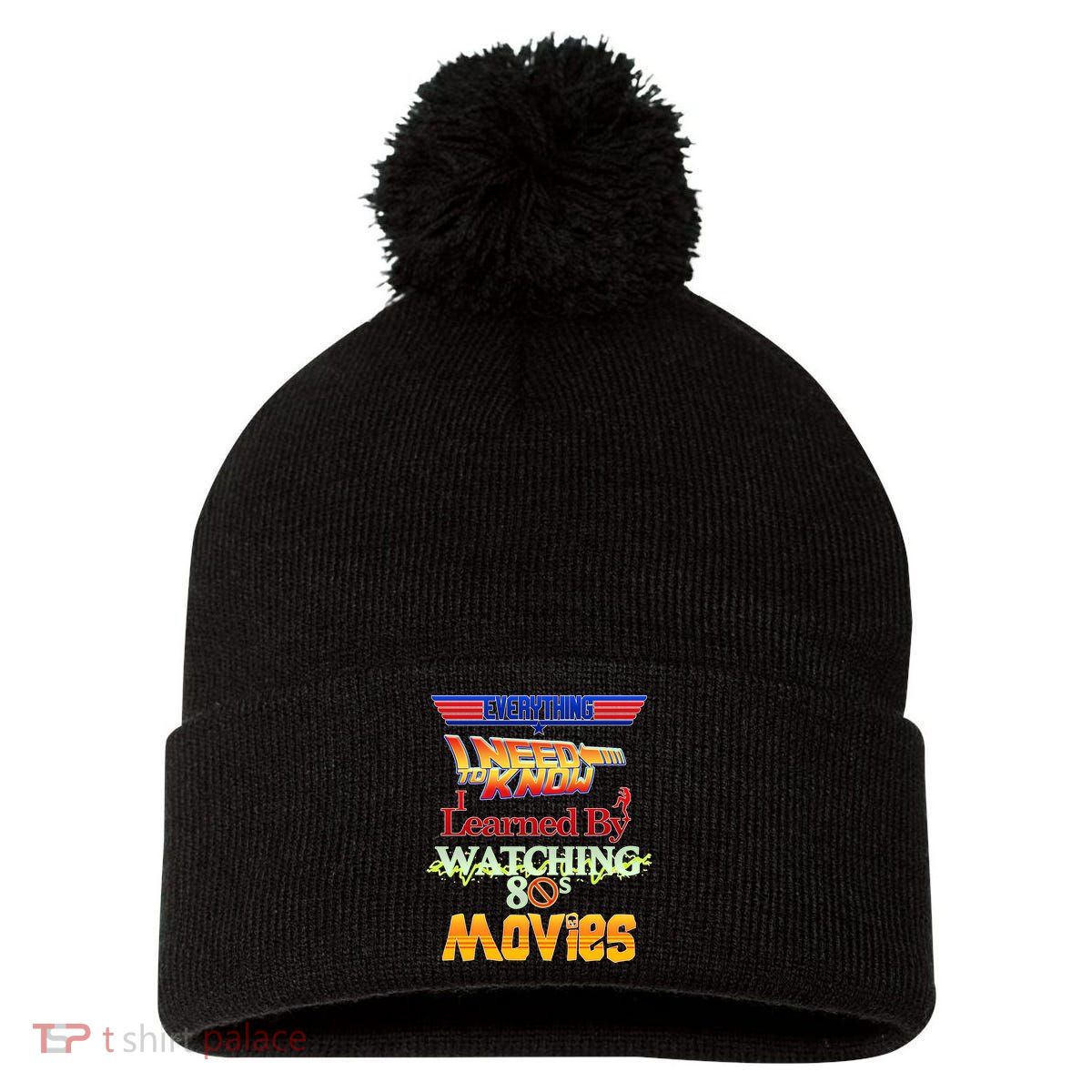 Everything I Need To Know - 80s Movies Pom Pom 12in Knit Beanie