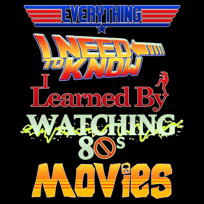 Everything I Need To Know - 80s Movies Cropped Pullover Crew