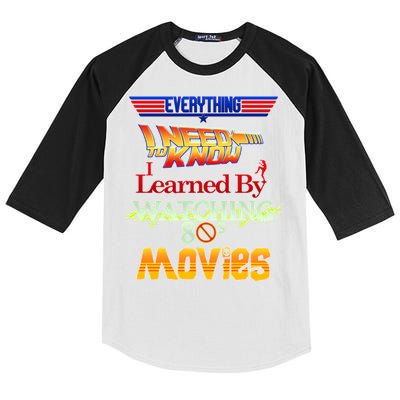 Everything I Need To Know - 80s Movies Kids Colorblock Raglan Jersey