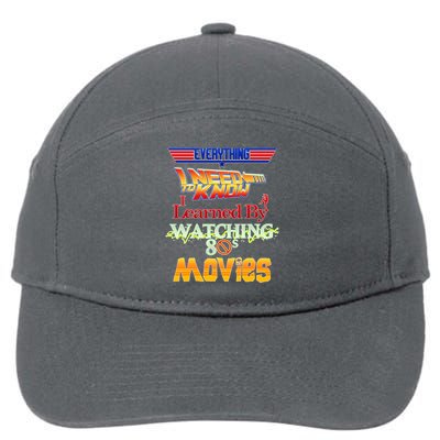 Everything I Need To Know - 80s Movies 7-Panel Snapback Hat