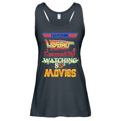 Everything I Need To Know - 80s Movies Ladies Essential Flowy Tank