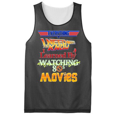 Everything I Need To Know - 80s Movies Mesh Reversible Basketball Jersey Tank