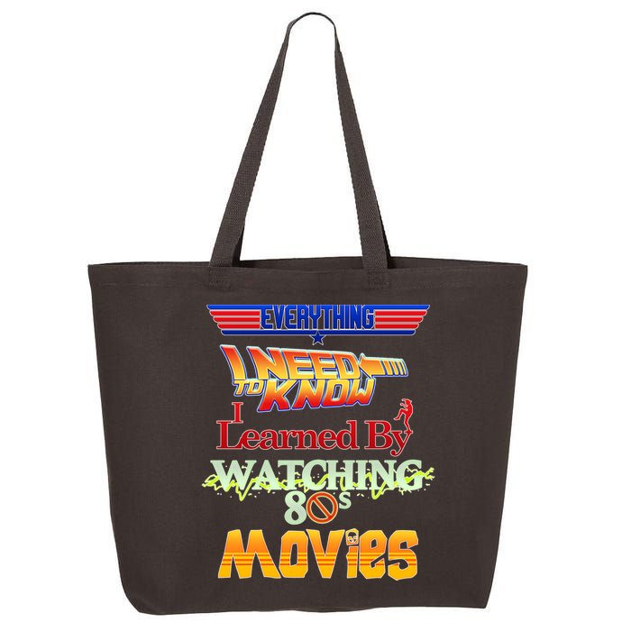 Everything I Need To Know - 80s Movies 25L Jumbo Tote