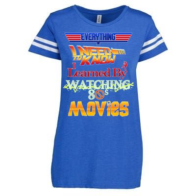 Everything I Need To Know - 80s Movies Enza Ladies Jersey Football T-Shirt