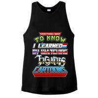 Everything I Need To Know I Learned By Watching Eighties Cartoons Ladies PosiCharge Tri-Blend Wicking Tank