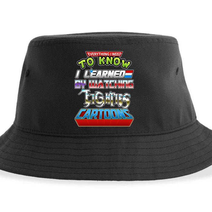 Everything I Need To Know I Learned By Watching Eighties Cartoons Sustainable Bucket Hat