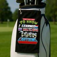 Everything I Need To Know I Learned By Watching Eighties Cartoons Golf Towel