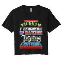 Everything I Need To Know I Learned By Watching Eighties Cartoons Crop Top