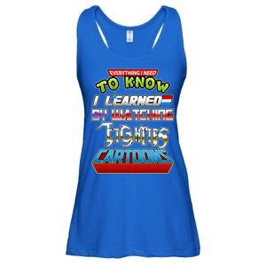 Everything I Need To Know I Learned By Watching Eighties Cartoons Ladies Essential Flowy Tank