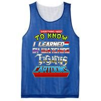 Everything I Need To Know I Learned By Watching Eighties Cartoons Mesh Reversible Basketball Jersey Tank